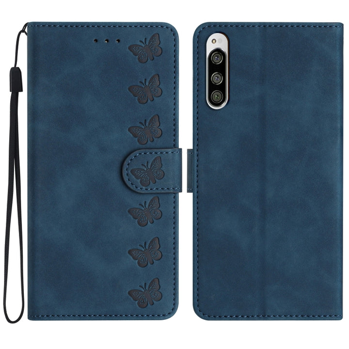 Seven Butterflies Embossed Leather Phone Case, For Sony Xperia L4, For Sony Xperia 5, For Sony Xperia L3, For Sony Xperia 10