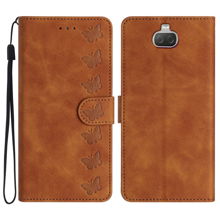 Seven Butterflies Embossed Leather Phone Case, For Sony Xperia L4, For Sony Xperia 5, For Sony Xperia L3, For Sony Xperia 10