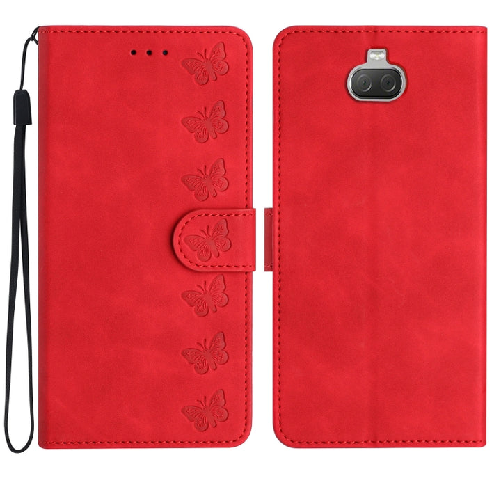 Seven Butterflies Embossed Leather Phone Case, For Sony Xperia L4, For Sony Xperia 5, For Sony Xperia L3, For Sony Xperia 10