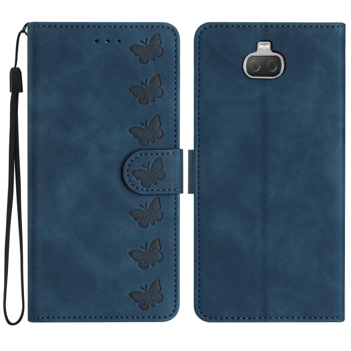 Seven Butterflies Embossed Leather Phone Case, For Sony Xperia L4, For Sony Xperia 5, For Sony Xperia L3, For Sony Xperia 10