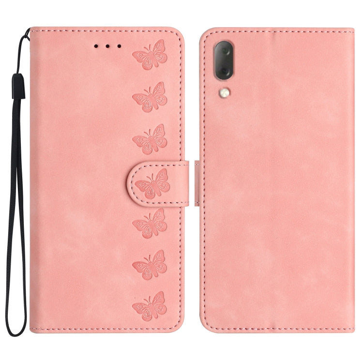 Seven Butterflies Embossed Leather Phone Case, For Sony Xperia L4, For Sony Xperia 5, For Sony Xperia L3, For Sony Xperia 10