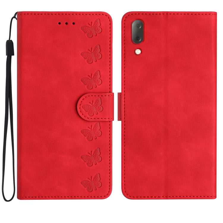 Seven Butterflies Embossed Leather Phone Case, For Sony Xperia L4, For Sony Xperia 5, For Sony Xperia L3, For Sony Xperia 10