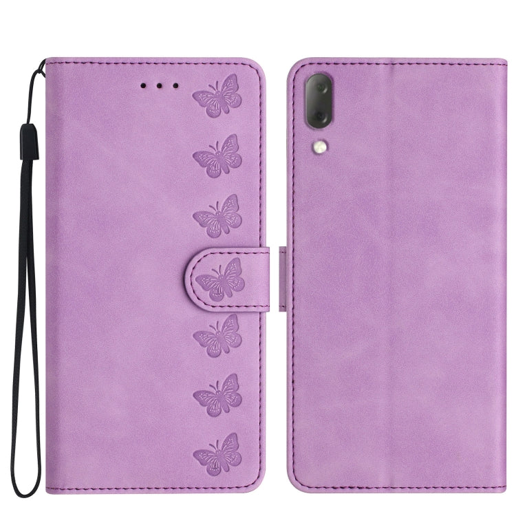 Seven Butterflies Embossed Leather Phone Case, For Sony Xperia L4, For Sony Xperia 5, For Sony Xperia L3, For Sony Xperia 10