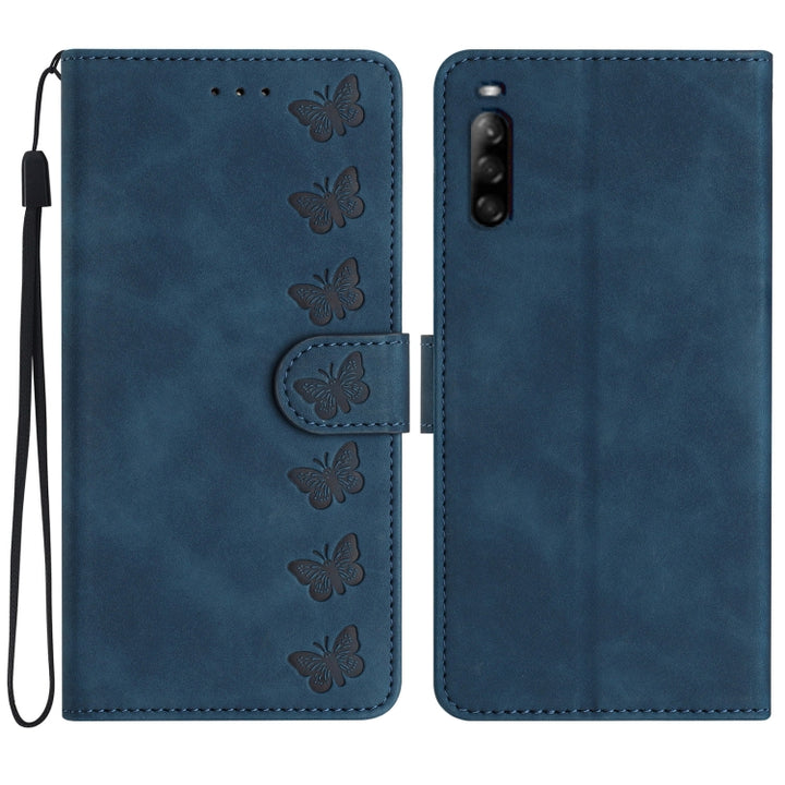 Seven Butterflies Embossed Leather Phone Case, For Sony Xperia L4, For Sony Xperia 5, For Sony Xperia L3, For Sony Xperia 10