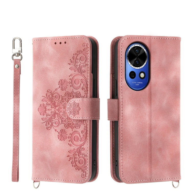 Skin Feel Flowers Embossed Wallet Leather Phone Case, For Huawei nova 13 Pro, For Huawei Pura 70 Pro / Pura 70 Pro+, For Huawei Pura 70, For Huawei nova 12 Pro, For Huawei nova 12, For Huawei Mate 60