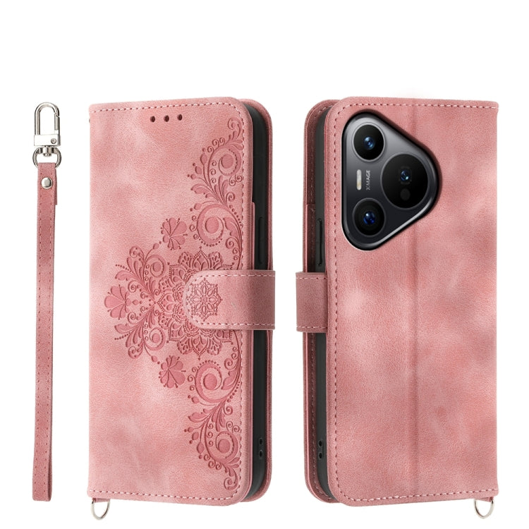 Skin Feel Flowers Embossed Wallet Leather Phone Case, For Huawei nova 13 Pro, For Huawei Pura 70 Pro / Pura 70 Pro+, For Huawei Pura 70, For Huawei nova 12 Pro, For Huawei nova 12, For Huawei Mate 60