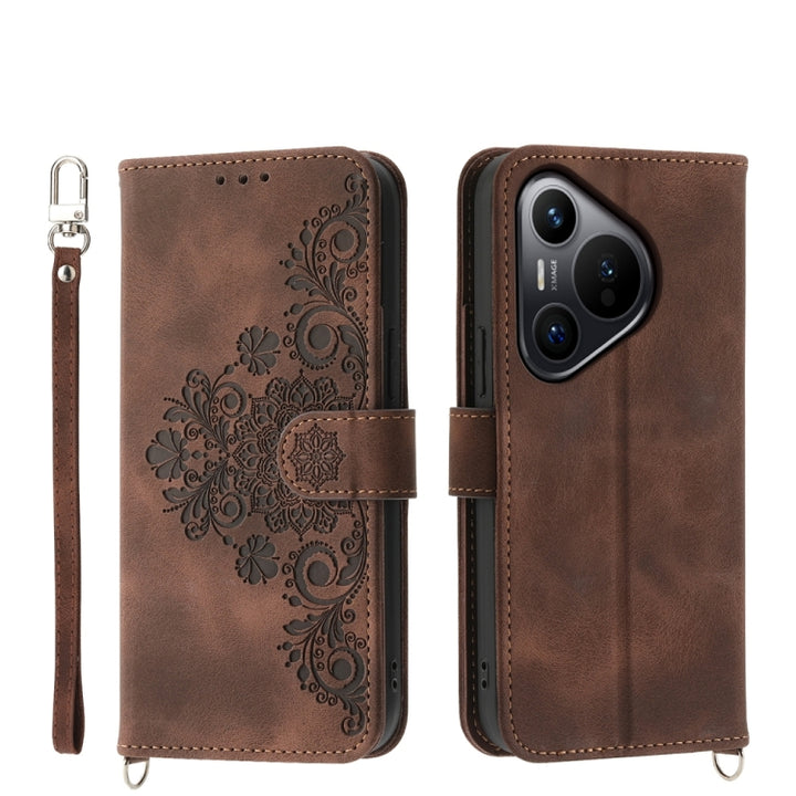 Skin Feel Flowers Embossed Wallet Leather Phone Case, For Huawei nova 13 Pro, For Huawei Pura 70 Pro / Pura 70 Pro+, For Huawei Pura 70, For Huawei nova 12 Pro, For Huawei nova 12, For Huawei Mate 60