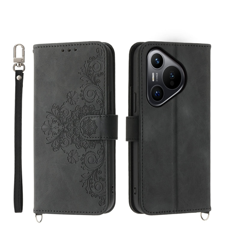 Skin Feel Flowers Embossed Wallet Leather Phone Case, For Huawei nova 13 Pro, For Huawei Pura 70 Pro / Pura 70 Pro+, For Huawei Pura 70, For Huawei nova 12 Pro, For Huawei nova 12, For Huawei Mate 60