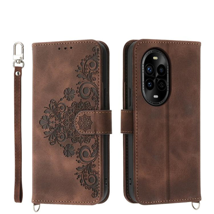 Skin Feel Flowers Embossed Wallet Leather Phone Case, For Huawei nova 13 Pro, For Huawei Pura 70 Pro / Pura 70 Pro+, For Huawei Pura 70, For Huawei nova 12 Pro, For Huawei nova 12, For Huawei Mate 60