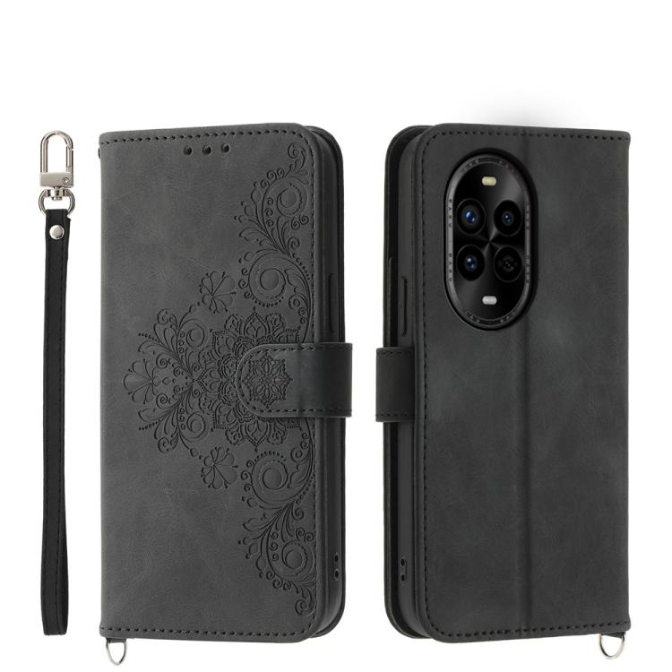 Skin Feel Flowers Embossed Wallet Leather Phone Case, For Huawei nova 13 Pro, For Huawei Pura 70 Pro / Pura 70 Pro+, For Huawei Pura 70, For Huawei nova 12 Pro, For Huawei nova 12, For Huawei Mate 60