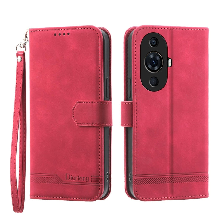 Dierfeng Dream Line TPU Hybrid PU Leather Phone Case, For Huawei nova 13 Pro, For Huawei Mate 60, For Huawei Mate 60 Pro, For Huawei nova 11 Pro 4G, For Huawei nova 11