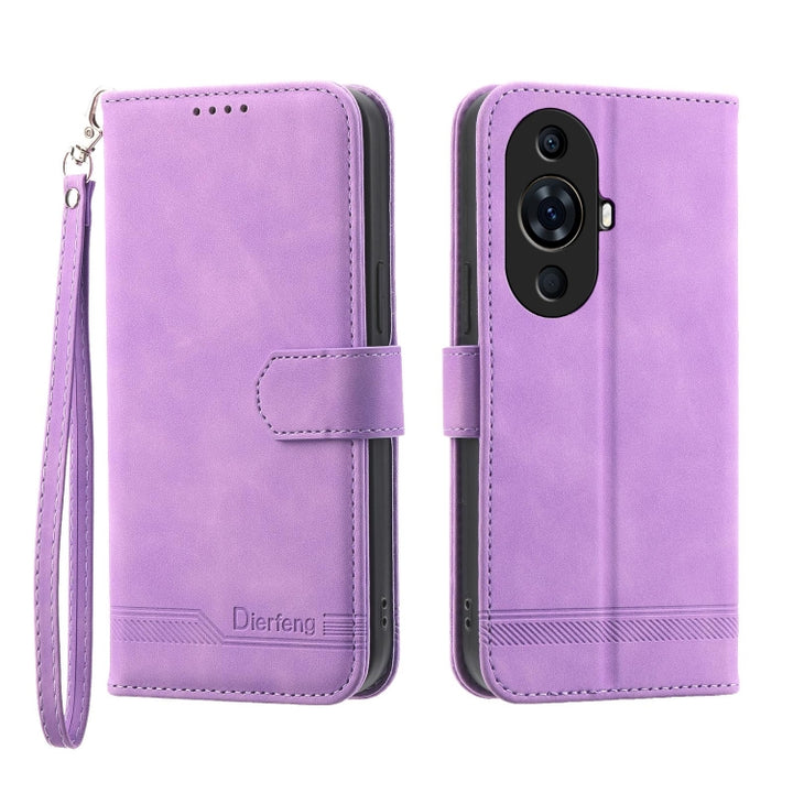 Dierfeng Dream Line TPU Hybrid PU Leather Phone Case, For Huawei nova 13 Pro, For Huawei Mate 60, For Huawei Mate 60 Pro, For Huawei nova 11 Pro 4G, For Huawei nova 11