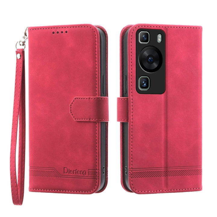 Dierfeng Dream Line TPU Hybrid PU Leather Phone Case, For Huawei P60 / P60 Pro