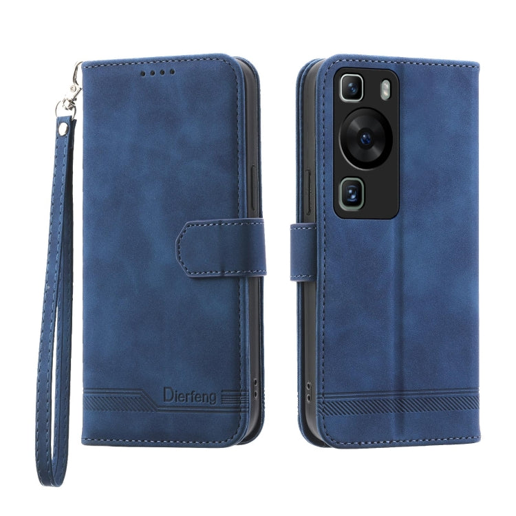 Dierfeng Dream Line TPU Hybrid PU Leather Phone Case, For Huawei P60 / P60 Pro