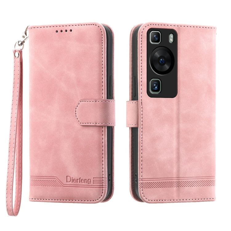 Dierfeng Dream Line TPU Hybrid PU Leather Phone Case, For Huawei P60 / P60 Pro