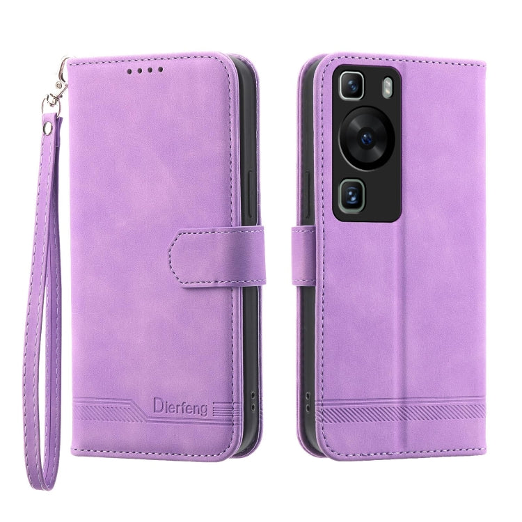 Dierfeng Dream Line TPU Hybrid PU Leather Phone Case, For Huawei P60 / P60 Pro