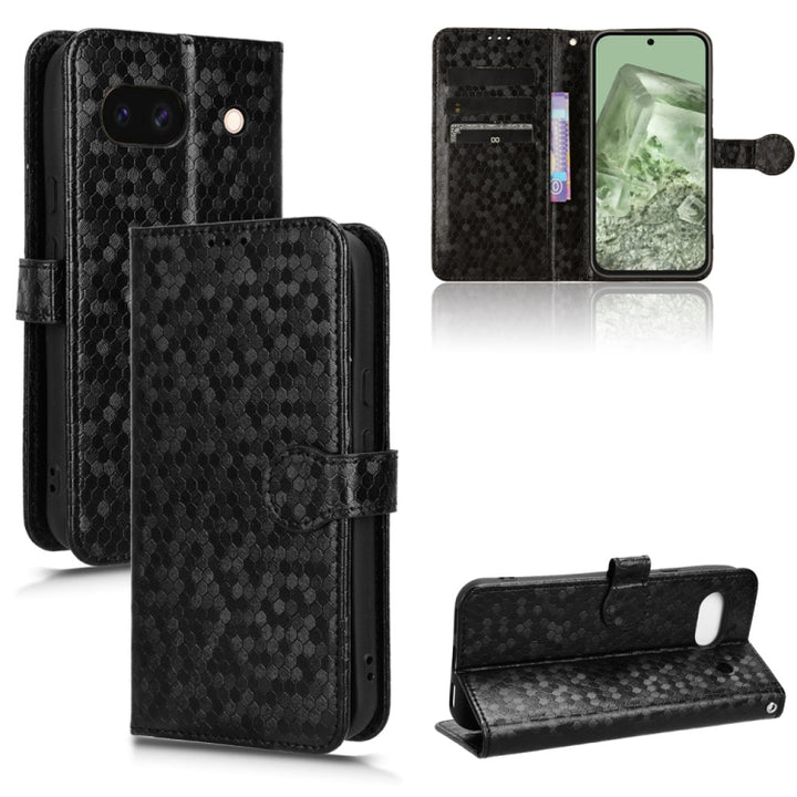 Honeycomb Dot Texture Leather Phone Case, For Google Pixel 9a, For Google Pixel 9 Pro XL, For Google Pixel 9 Pro, For Google Pixel 9, For Google Pixel 8a, For Google Pixel 8 Pro