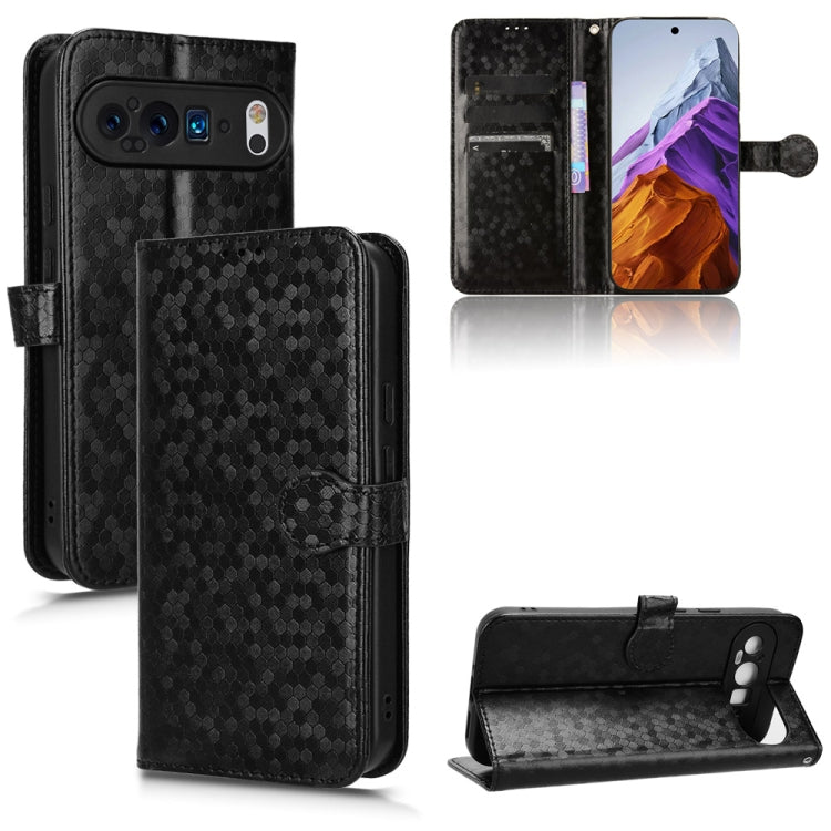 Honeycomb Dot Texture Leather Phone Case, For Google Pixel 9a, For Google Pixel 9 Pro XL, For Google Pixel 9 Pro, For Google Pixel 9, For Google Pixel 8a, For Google Pixel 8 Pro