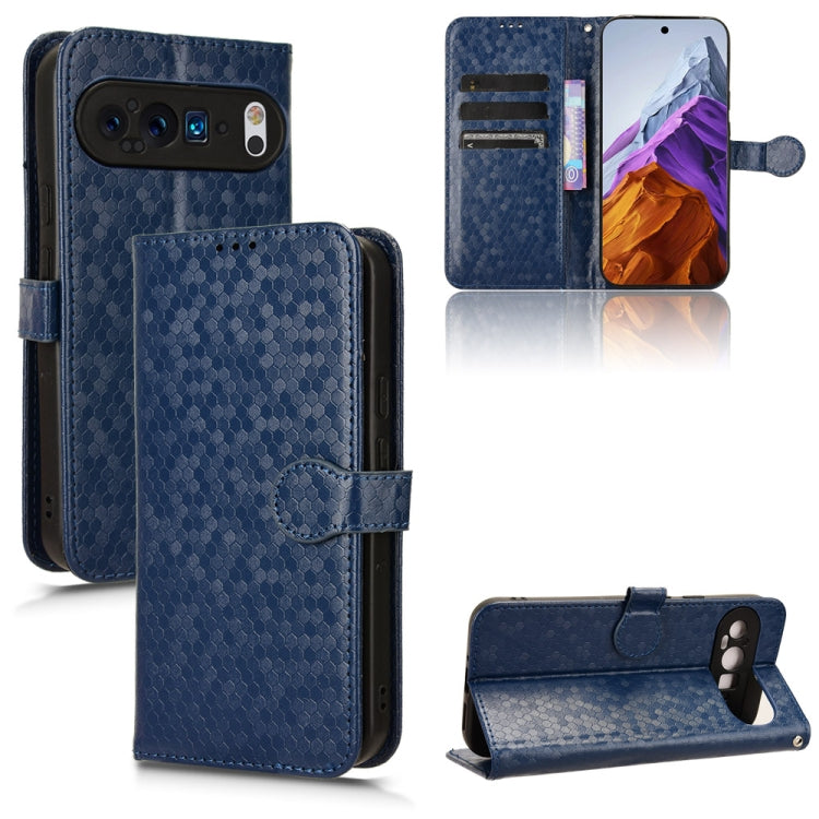 Honeycomb Dot Texture Leather Phone Case, For Google Pixel 9a, For Google Pixel 9 Pro XL, For Google Pixel 9 Pro, For Google Pixel 9, For Google Pixel 8a, For Google Pixel 8 Pro