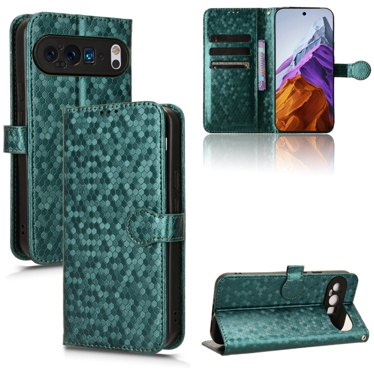 Honeycomb Dot Texture Leather Phone Case, For Google Pixel 9a, For Google Pixel 9 Pro XL, For Google Pixel 9 Pro, For Google Pixel 9, For Google Pixel 8a, For Google Pixel 8 Pro