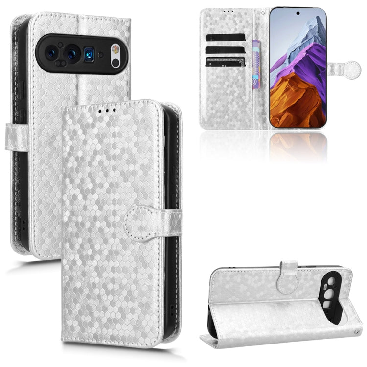 Honeycomb Dot Texture Leather Phone Case, For Google Pixel 9a, For Google Pixel 9 Pro XL, For Google Pixel 9 Pro, For Google Pixel 9, For Google Pixel 8a, For Google Pixel 8 Pro