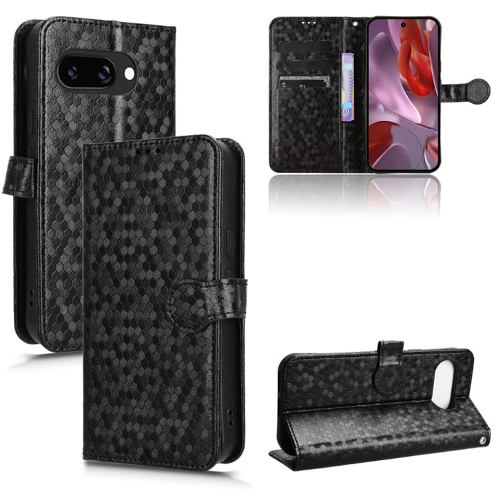 Honeycomb Dot Texture Leather Phone Case, For Google Pixel 9a, For Google Pixel 9 Pro XL, For Google Pixel 9 Pro, For Google Pixel 9, For Google Pixel 8a, For Google Pixel 8 Pro