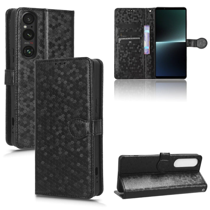 Honeycomb Dot Texture Leather Phone Case, For Sony Xperia 10 VI, For Sony Xperia 1 VI, For Sony Xperia 1 V, For Sony Xperia 10 V