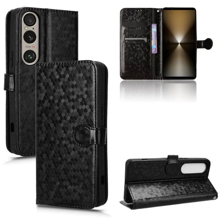 Honeycomb Dot Texture Leather Phone Case, For Sony Xperia 10 VI, For Sony Xperia 1 VI, For Sony Xperia 1 V, For Sony Xperia 10 V