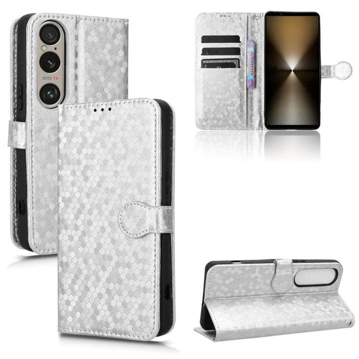 Honeycomb Dot Texture Leather Phone Case, For Sony Xperia 10 VI, For Sony Xperia 1 VI, For Sony Xperia 1 V, For Sony Xperia 10 V