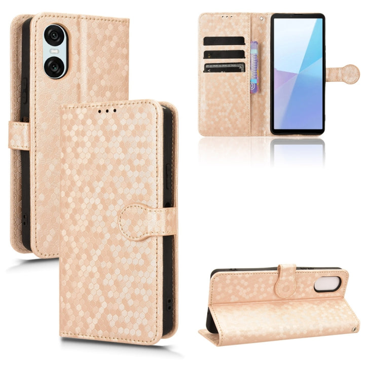 Honeycomb Dot Texture Leather Phone Case, For Sony Xperia 10 VI, For Sony Xperia 1 VI, For Sony Xperia 1 V, For Sony Xperia 10 V