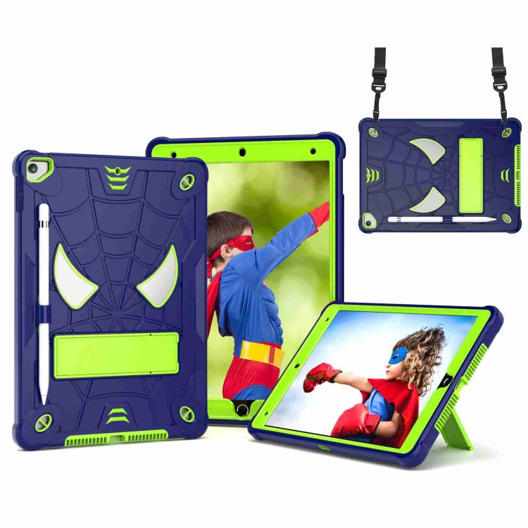 Spider Texture Silicone Hybrid PC Tablet Case with Shoulder Strap, For iPad 10th Gen 10.9 2022, For iPad Pro 11 2021 / Air 5 10.9, For iPad 10.2 2021 / 2020 / 2019