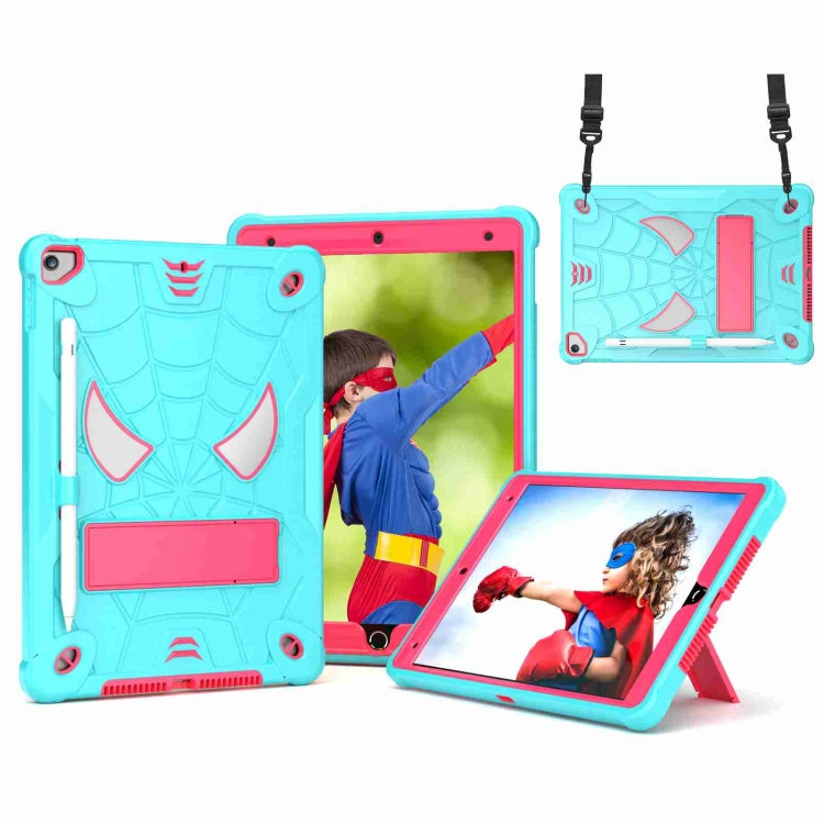 Spider Texture Silicone Hybrid PC Tablet Case with Shoulder Strap, For iPad 10th Gen 10.9 2022, For iPad Pro 11 2021 / Air 5 10.9, For iPad 10.2 2021 / 2020 / 2019