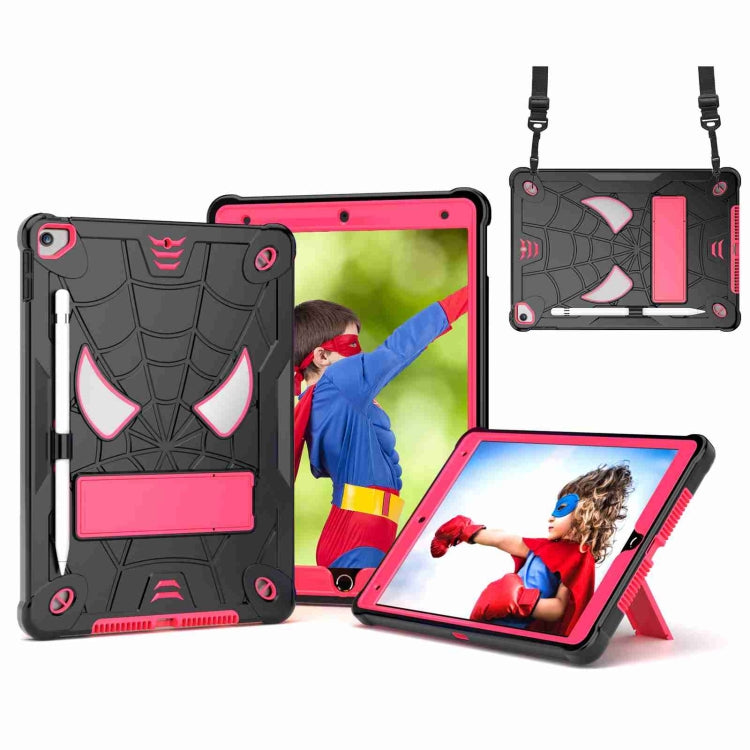 Spider Texture Silicone Hybrid PC Tablet Case with Shoulder Strap, For iPad 10th Gen 10.9 2022, For iPad Pro 11 2021 / Air 5 10.9, For iPad 10.2 2021 / 2020 / 2019