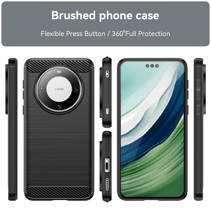 Brushed Texture Carbon Fiber TPU Phone Case, For Huawei Mate 60 Pro+, For Huawei Enjoy 60 Pro, For Huawei nova 11i, For Huawei Maimang 20