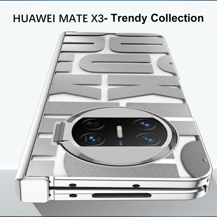 Integrated Electroplating Folding Phone Case with Hinge, For Huawei Mate X3