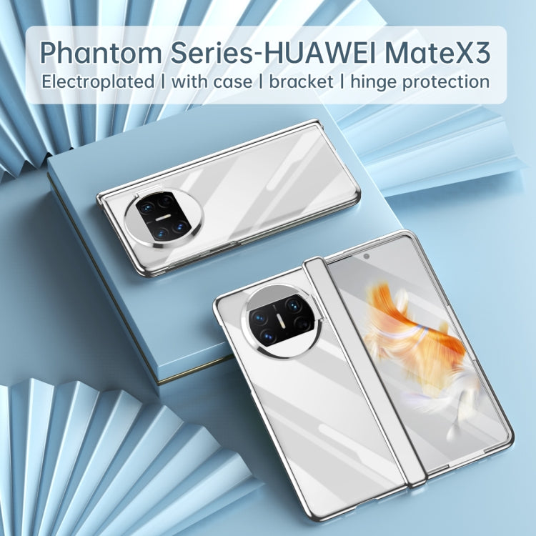 Electroplating PC Folding Phone Case with Hinge, For Huawei Mate X3