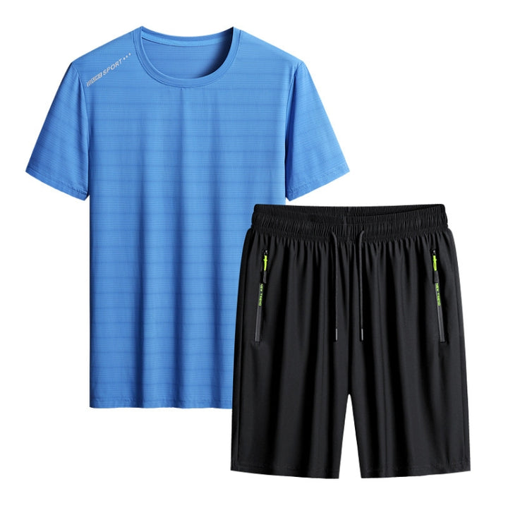 Summer Men T-shirt Short Pants Sports Suit Casual Fitness Two-piece Set, XXXL, XXXXL, XXXXXL