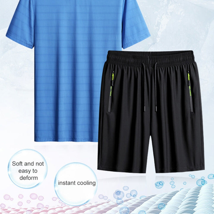 Summer Men T-shirt Short Pants Sports Suit Casual Fitness Two-piece Set, XXXL, XXXXL, XXXXXL