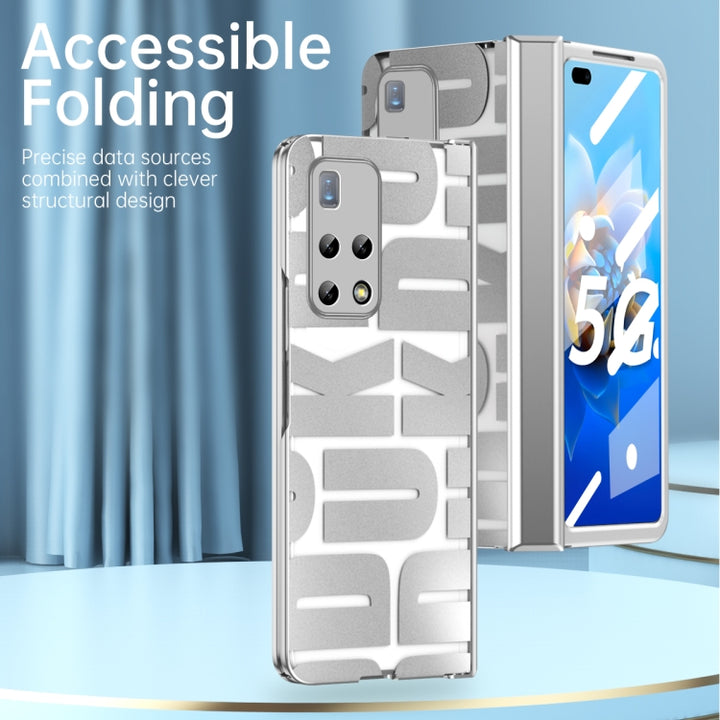 Integrated Electroplating Folding Phone Case with Hinge, For Huawei Mate X2