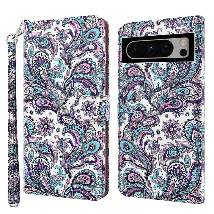 3D Painting Pattern Flip Leather Phone Case, For Google Pixel 8 Pro, For Google Pixel 8