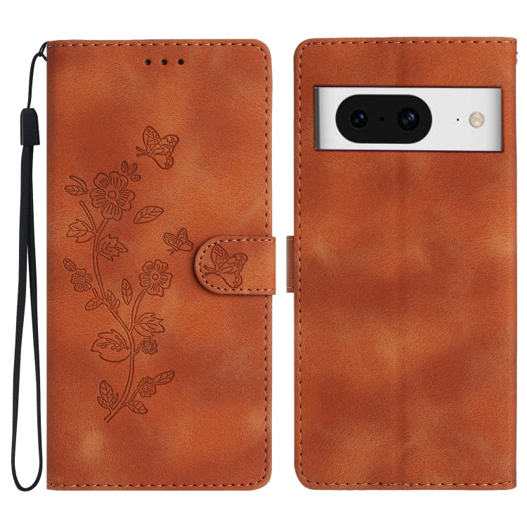 Flower Butterfly Embossing Pattern Leather Phone Case, For Google Pixel 8 Pro, For Google Pixel 8, For Google Pixel 7a, For Google Pixel 7 Pro, For Google Pixel 7