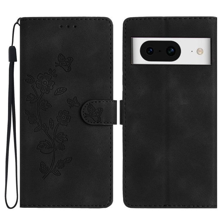 Flower Butterfly Embossing Pattern Leather Phone Case, For Google Pixel 8 Pro, For Google Pixel 8, For Google Pixel 7a, For Google Pixel 7 Pro, For Google Pixel 7