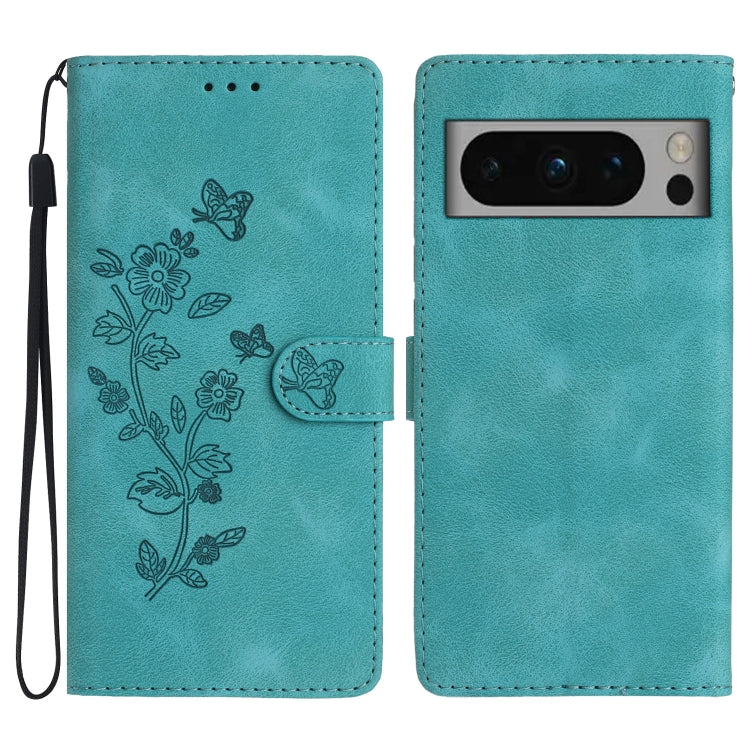 Flower Butterfly Embossing Pattern Leather Phone Case, For Google Pixel 8 Pro, For Google Pixel 8, For Google Pixel 7a, For Google Pixel 7 Pro, For Google Pixel 7