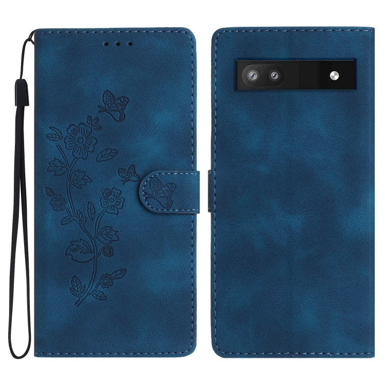 Flower Butterfly Embossing Pattern Leather Phone Case, For Google Pixel 8 Pro, For Google Pixel 8, For Google Pixel 7a, For Google Pixel 7 Pro, For Google Pixel 7