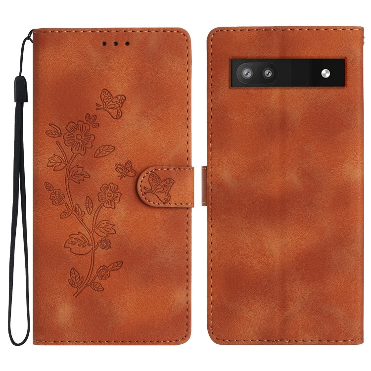 Flower Butterfly Embossing Pattern Leather Phone Case, For Google Pixel 8 Pro, For Google Pixel 8, For Google Pixel 7a, For Google Pixel 7 Pro, For Google Pixel 7