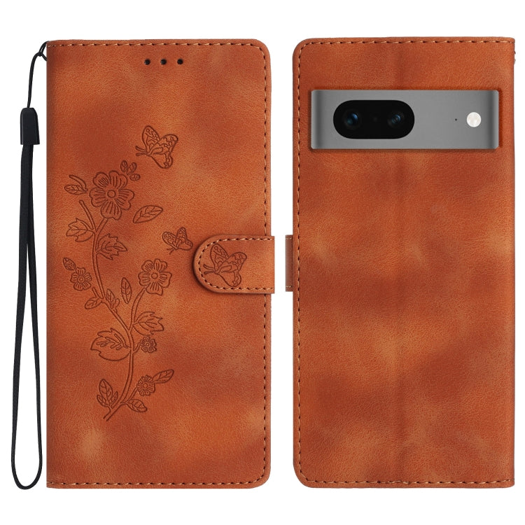 Flower Butterfly Embossing Pattern Leather Phone Case, For Google Pixel 8 Pro, For Google Pixel 8, For Google Pixel 7a, For Google Pixel 7 Pro, For Google Pixel 7