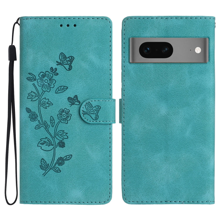 Flower Butterfly Embossing Pattern Leather Phone Case, For Google Pixel 8 Pro, For Google Pixel 8, For Google Pixel 7a, For Google Pixel 7 Pro, For Google Pixel 7