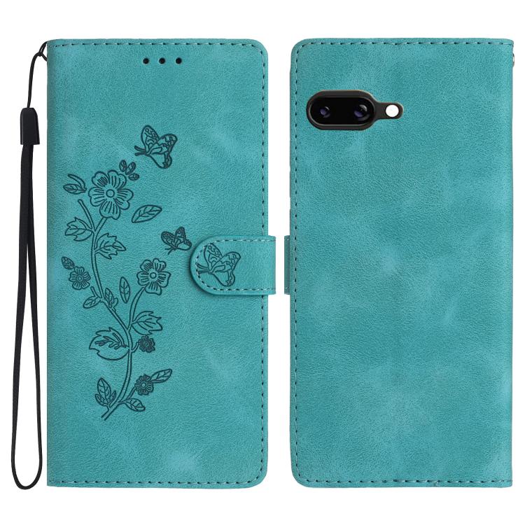 Flower Butterfly Embossing Pattern Leather Phone Case, For Google Pixel 9a, For Google Pixel 8 Pro, For Google Pixel 8, For Google Pixel 7a, For Google Pixel 7 Pro