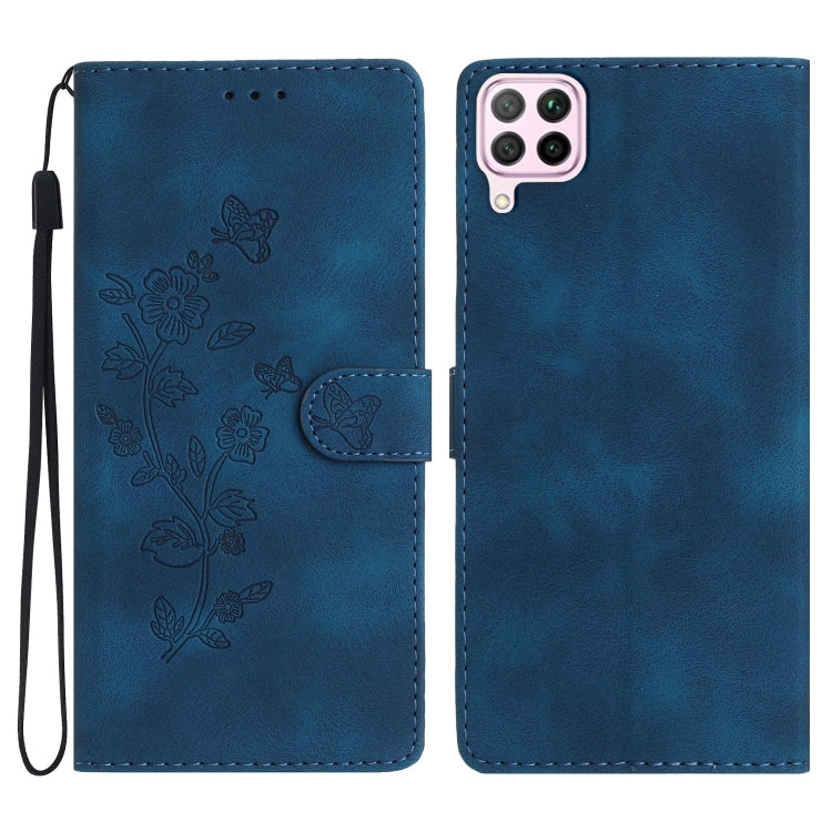 Flower Butterfly Embossing Pattern Leather Phone Case, For Huawei Y6p, For Huawei Y5p, For Huawei P40 lite, For Huawei P40 Pro, For Huawei P40