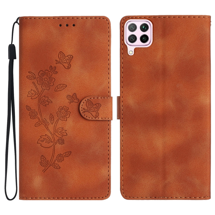 Flower Butterfly Embossing Pattern Leather Phone Case, For Huawei Y6p, For Huawei Y5p, For Huawei P40 lite, For Huawei P40 Pro, For Huawei P40